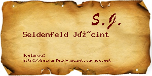 Seidenfeld Jácint névjegykártya